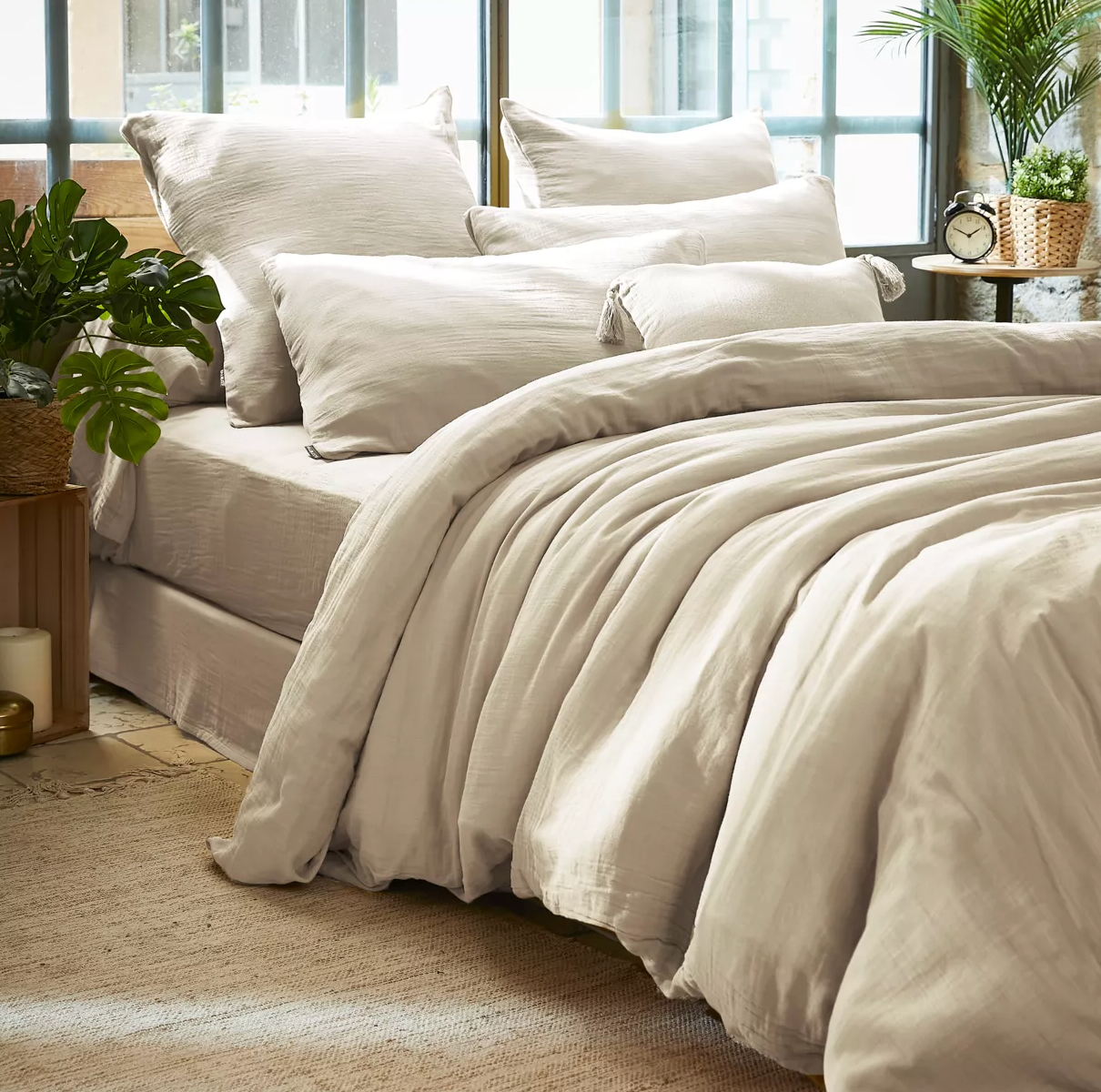 Taie d’oreiller Amara 65 x 65 cm - Beige