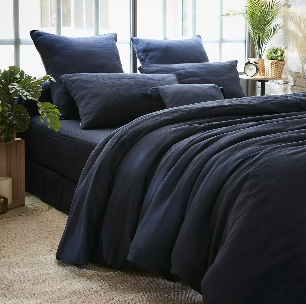 Taie d’oreiller Amara 65 x 65 cm - Bleu Nuit