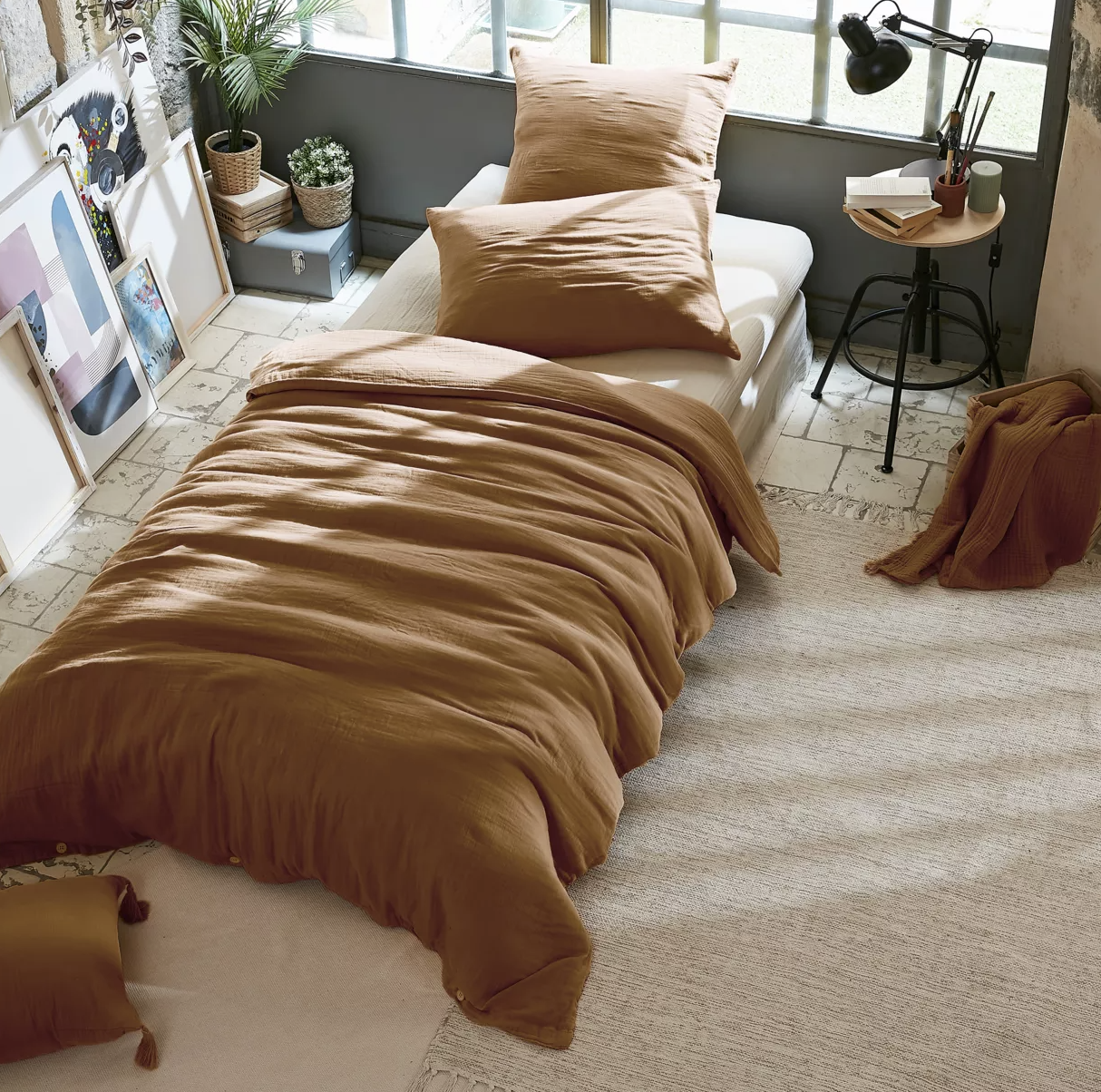 Taie d’oreiller Amara 65 x 65 cm - Camel