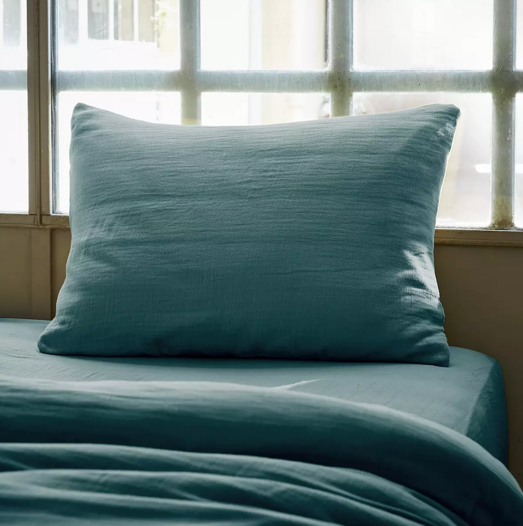 Drap Housse Amara - Bleu Canard