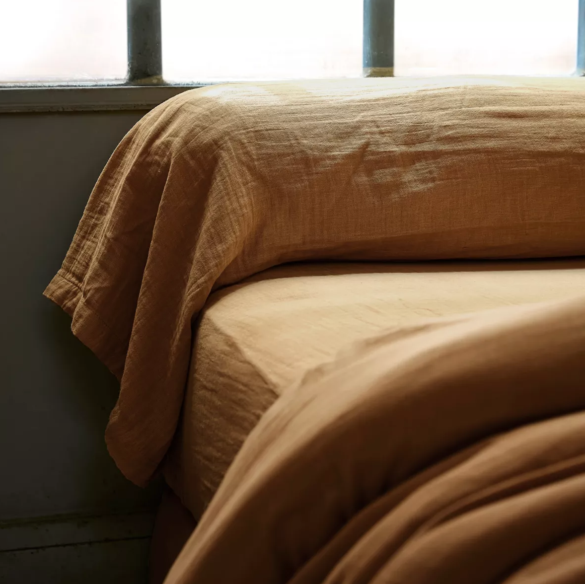Taie de traversin Amara 185 cm - Camel