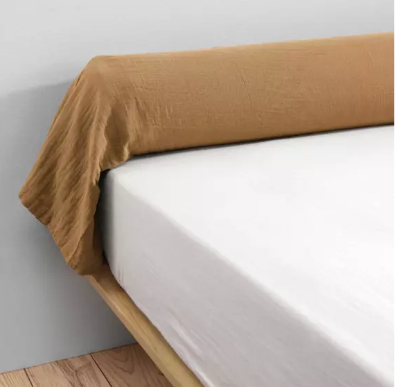 Taie de traversin Amara 185 cm - Camel