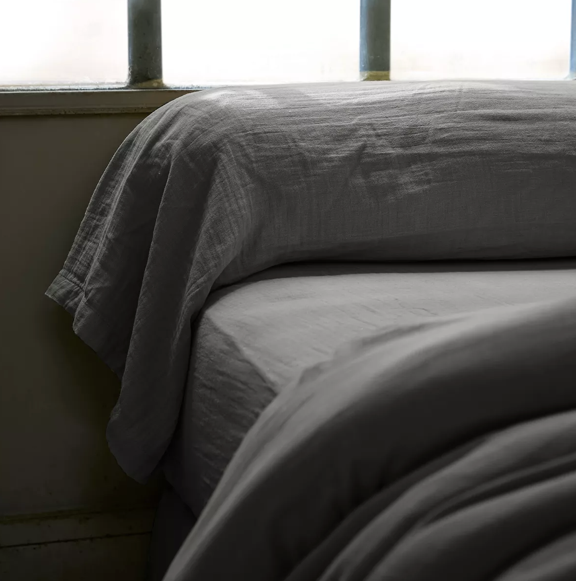 Drap Housse Amara - Gris anthracite