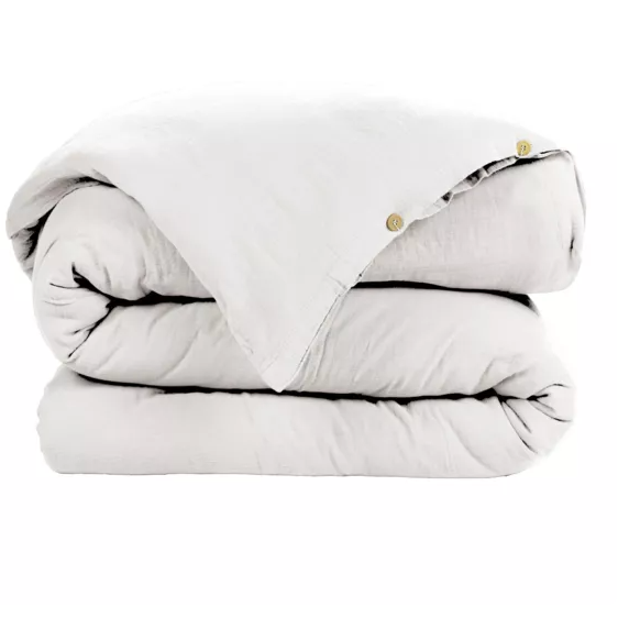 Housse de couette Amara en double gaze de coton - Ivoire