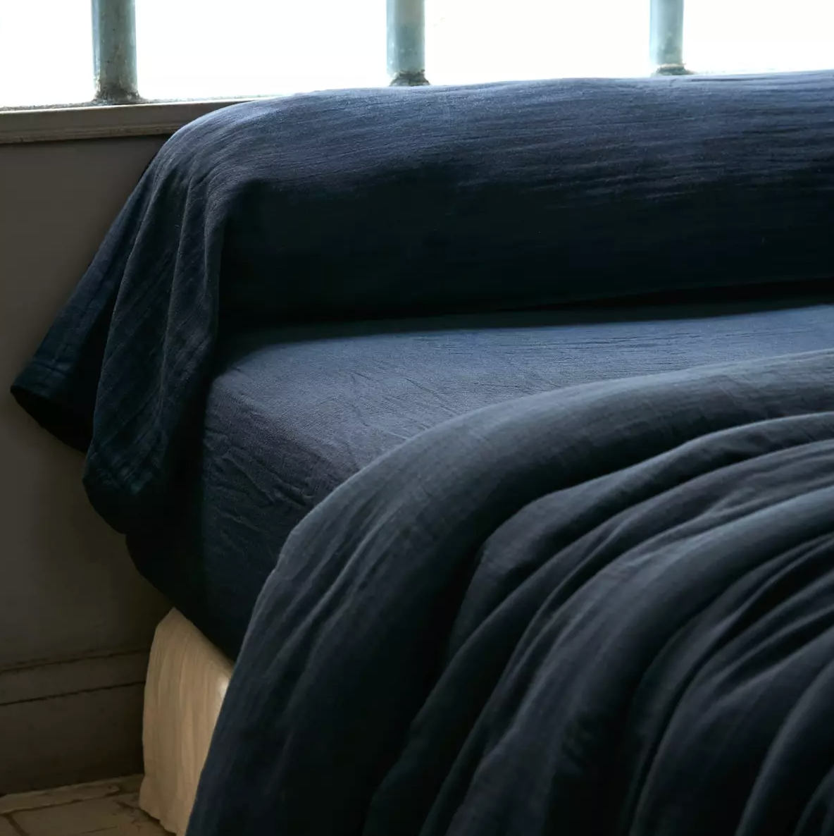 Taie de traversin Amara 185 cm - Bleu Nuit