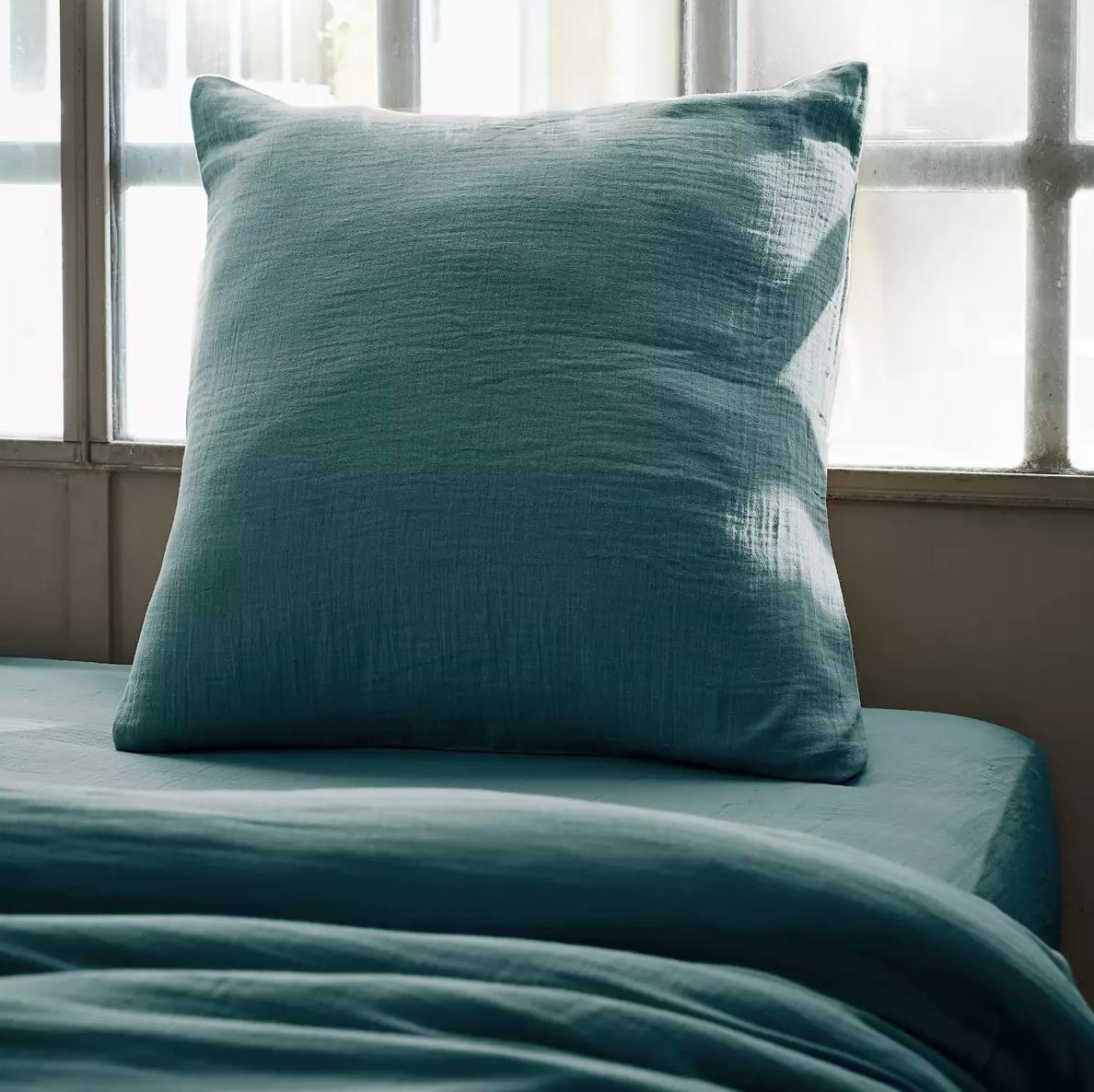 Taie d’oreiller Amara 65 x 65 cm - Bleu Canard