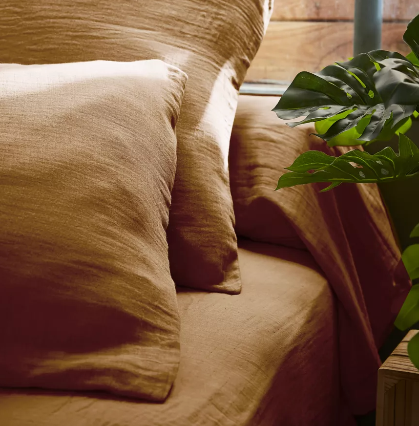 Taie d’oreiller Amara 65 x 65 cm - Camel