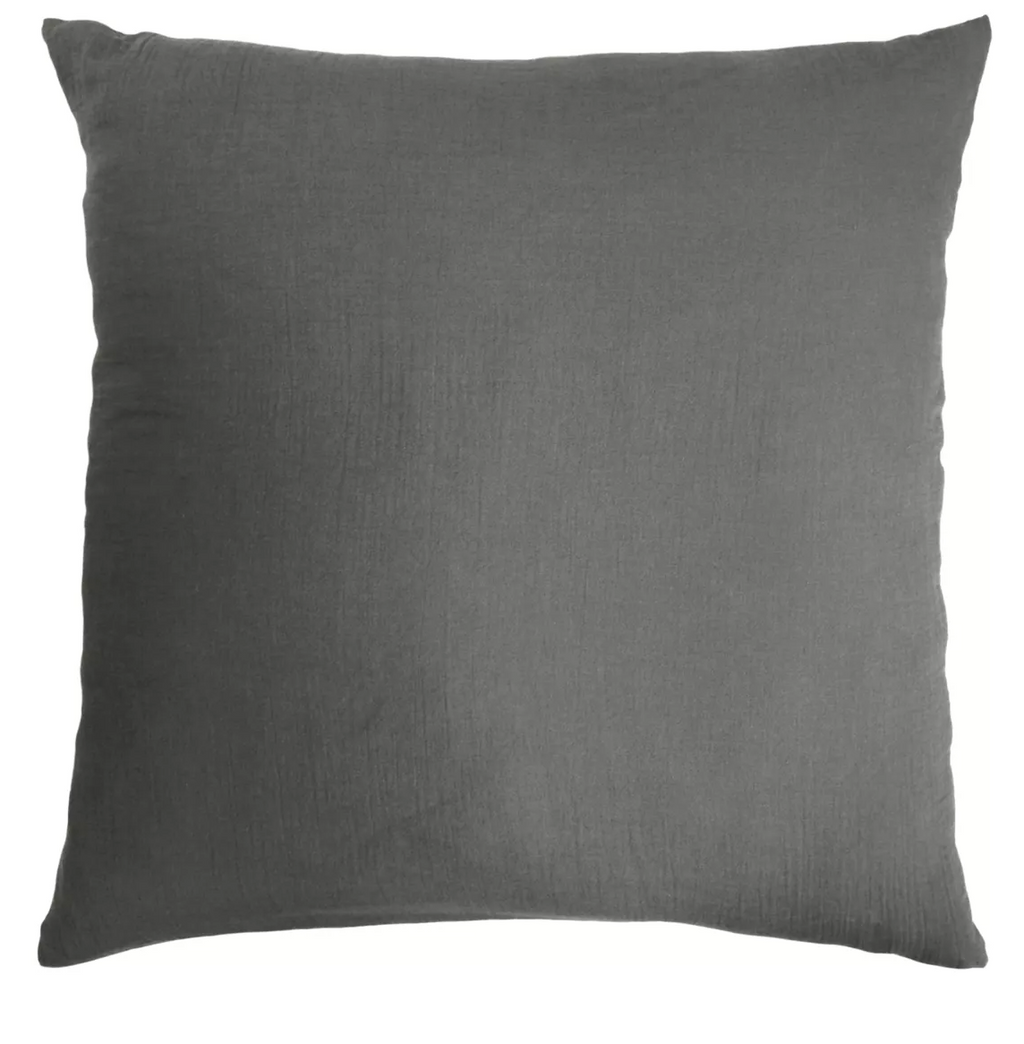 Taie d’oreiller Amara 65 x 65 cm - Gris Anthracite