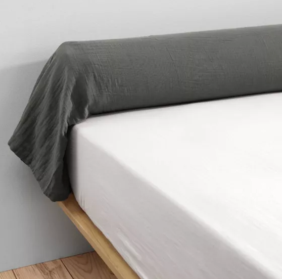 Taie de traversin Amara 185 cm - Gris Anthracite