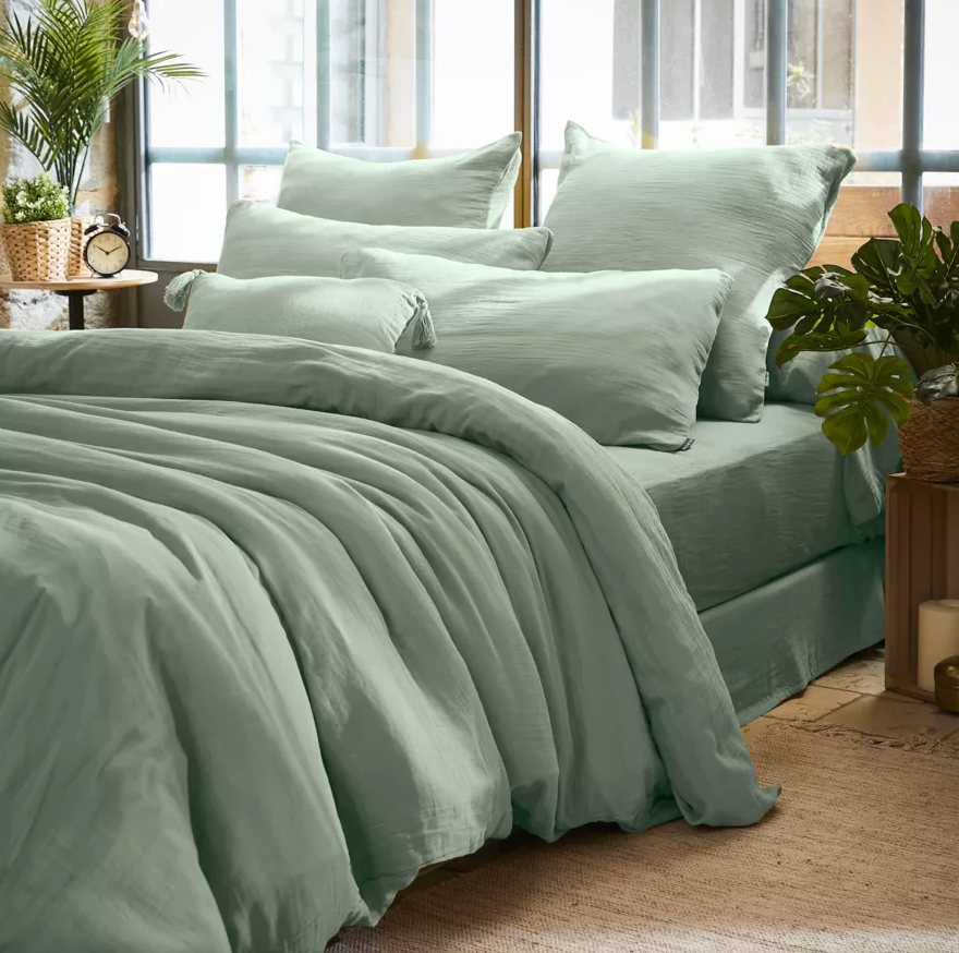 Taie de traversin Amara 185 cm - Vert Eucalyptus