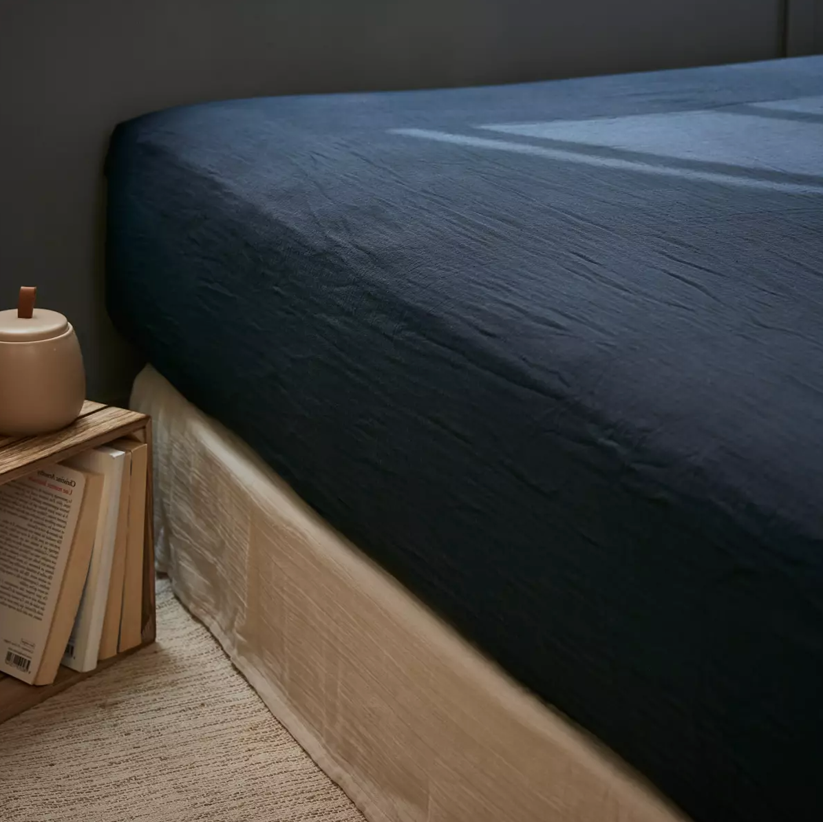 Drap Housse Amara - Bleu nuit