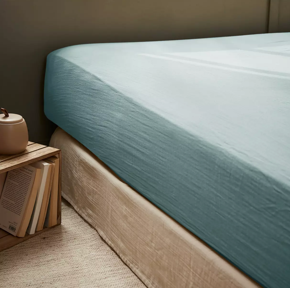 Drap Housse Amara - Bleu Canard