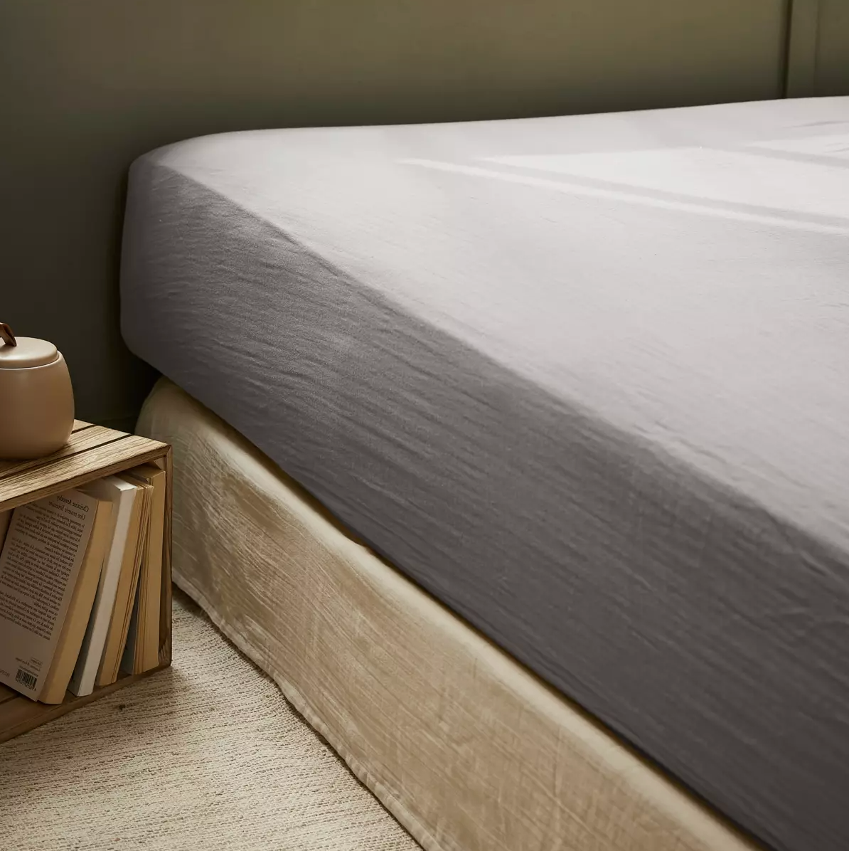 Drap Housse Amara - Gris anthracite